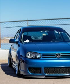 blue Volkswagen vehicle